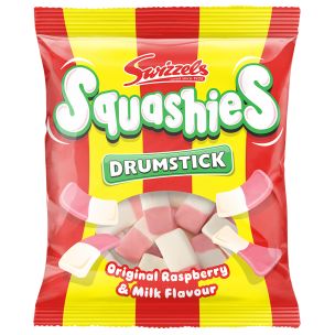 Swizzels Squashies Drumstick Original Raspberry & Milk Flavour 12x140g