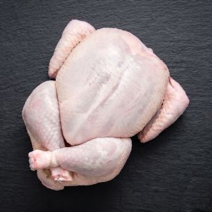 Fresh Halal Raw Whole Chickens Without Giblets 8x1.6kg