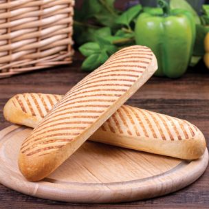 Letsdough Part Baked Grill Marked Paninis (27cm)-50x125g