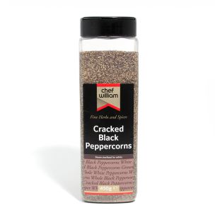 Chef William Cracked Black Peppercorns 1x425g