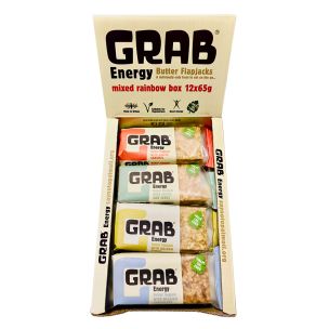 Grab Energy Butter Flapjacks (Mixed Rainbow Box) 12x65g