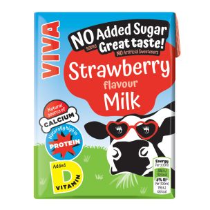 Viva UHT Strawberry Flavoured Milk-27x200ml