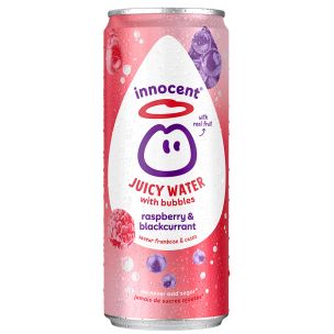 Innocent Juicy Water with Bubbles Raspberry & Blackcurrant 12x330ml
