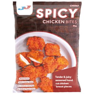 JJ Halal Whole Muscle Spicy Chicken Bites-1x2kg