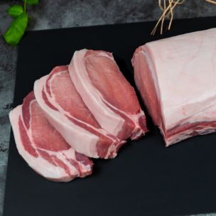 Fresh Raw Pork Loin (Boneless - Rind On) (Price Per Kg) (Single) Approx 5kg