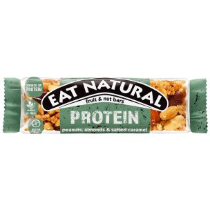 Eat Natural Protein Packed with Peanuts, Almonds and Salted Caramel Bars 12x40g