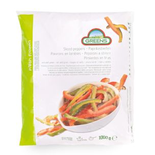 Greens Frozen Sliced Peppers (Bags)-1x1kg