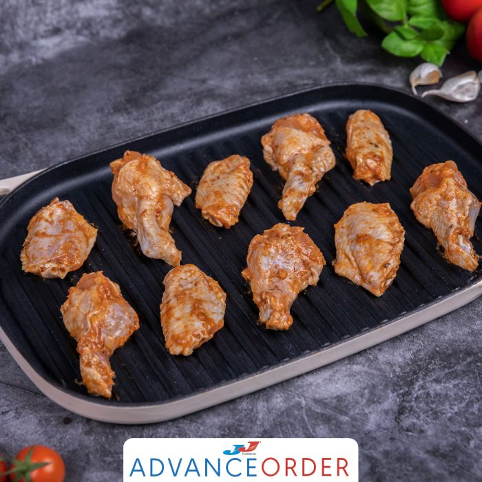 Mediterranean Style Marinated Halal Fresh Mixed Chicken Wings 1x2kg