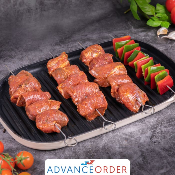 Mediterranean Style Marinated Halal Fresh Lamb Shish(Leg Meat) 1x2kg