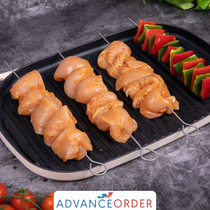 Mediterranean Style Marinated Halal Fresh Chicken Breast Shish 1x2kg