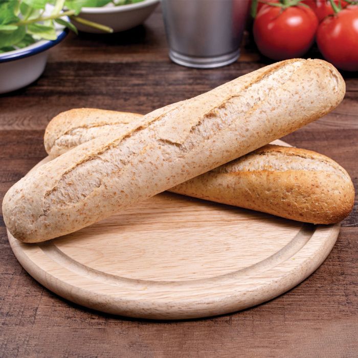 Letsdough Part Baked Wholemeal Demi Baguette (27cm)-30x125g