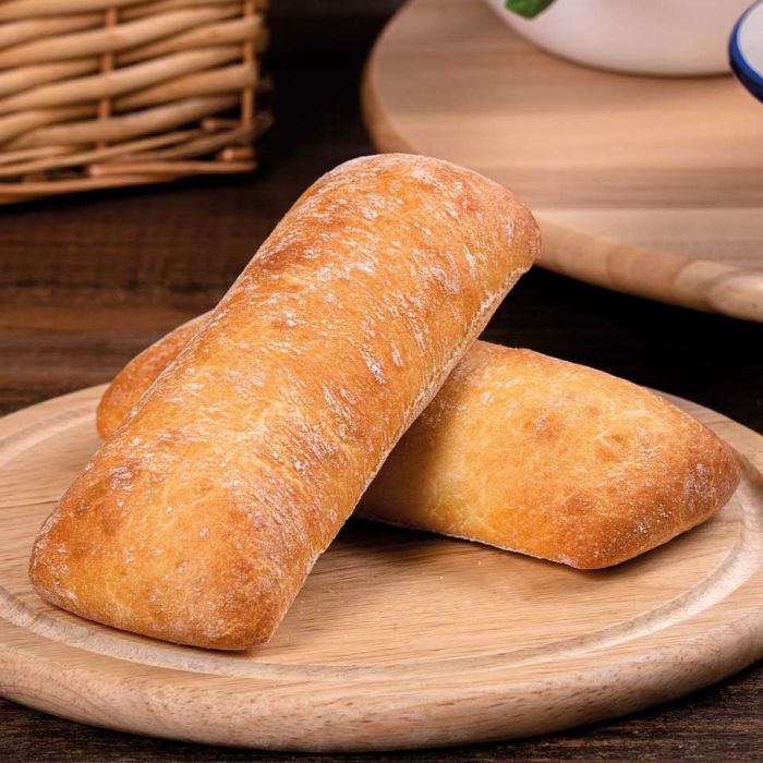 Letsdough Part Baked Ciabatta (17.5 cm)-30x125g