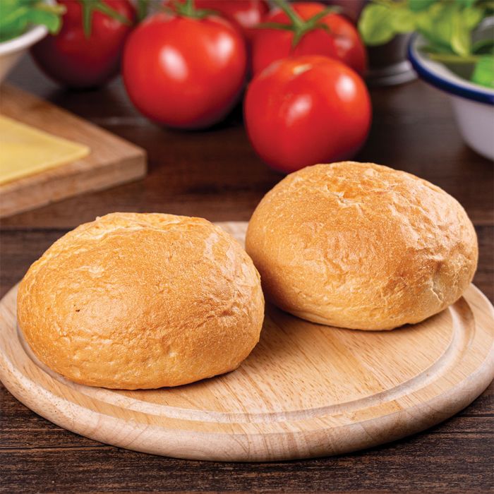 Letsdough Part Baked White Crusty Rolls-56x90g