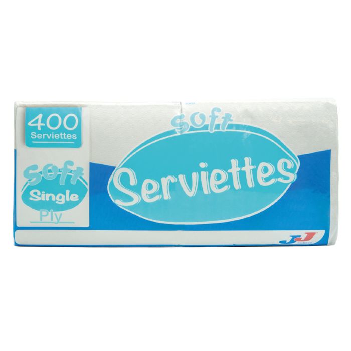 JJ Soft Serviettes (1Ply & 30cm) 10x400