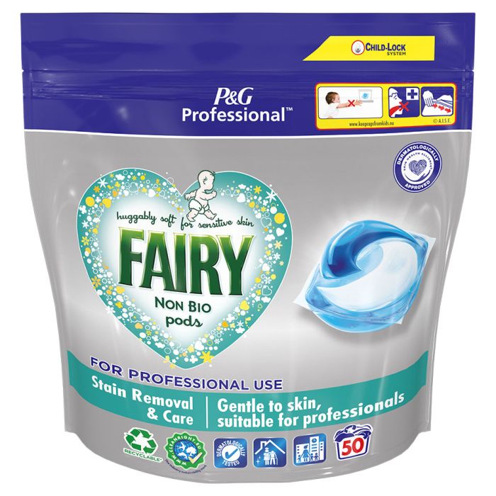 Fairy Professional Non Bio Washing Liquid Pods 1x50s