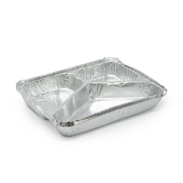 3 Compartment Foil Containers (Lid Ref CON180) 1x400