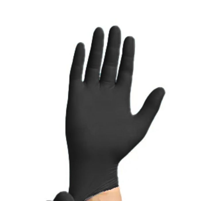 JJ Disposable Black Nitrile Gloves Large 1x100