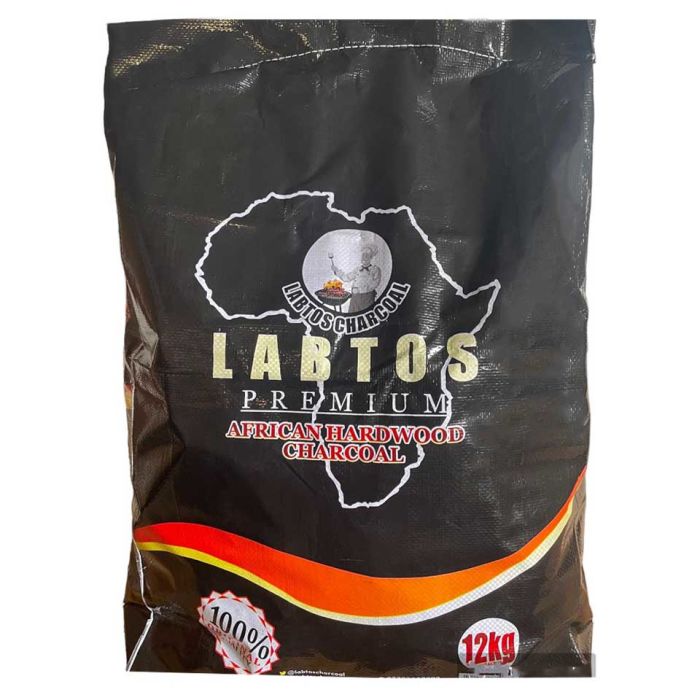 Labtos Restaurant Grade African Hardwood Charcoal (not for resale) 1x12kg
