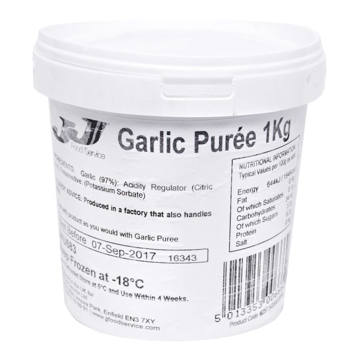 JJ Frozen Garlic Puree (Single)-1x1kg