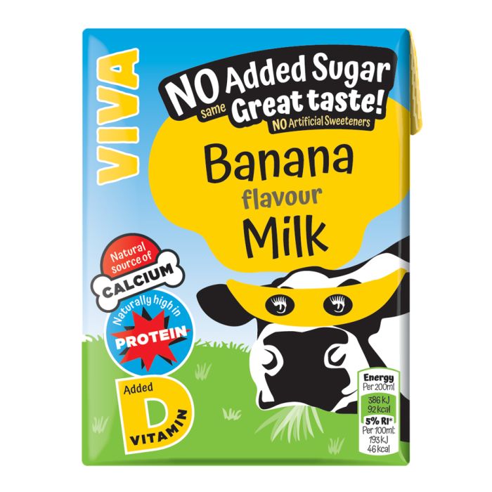 Viva UHT Banana Flavoured Milk-27x200ml
