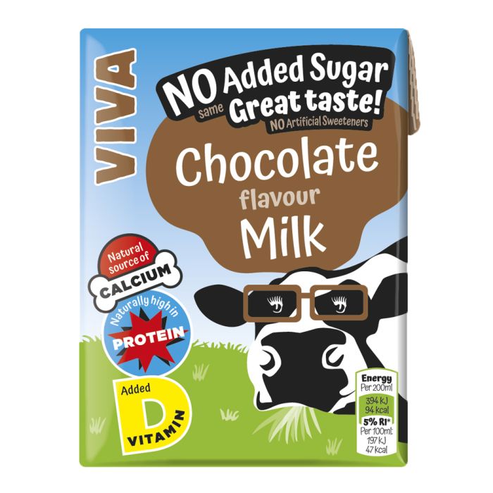 Viva UHT Chocolate Flavoured Milk-27x200ml