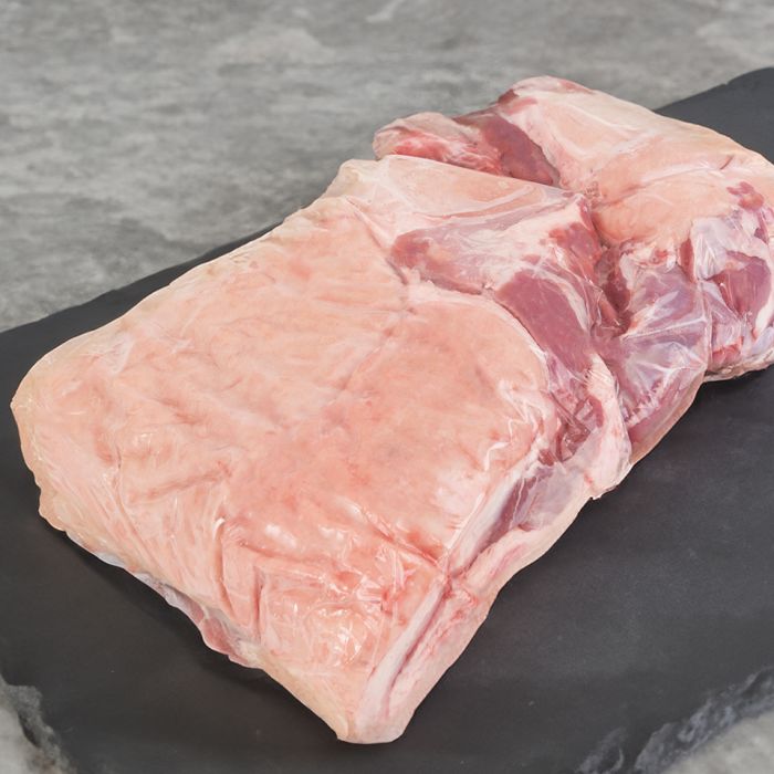 Fresh Raw Pork Belly (Boneless - Rind On)(Price Per Kg) Box Range 16-25kg